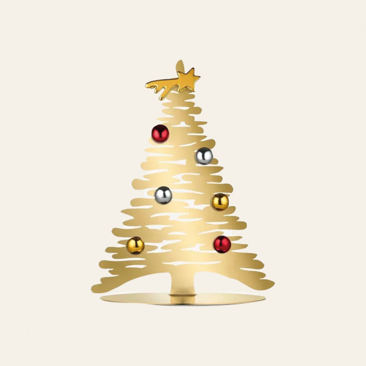 gold-plated steel Christmas tree ornament