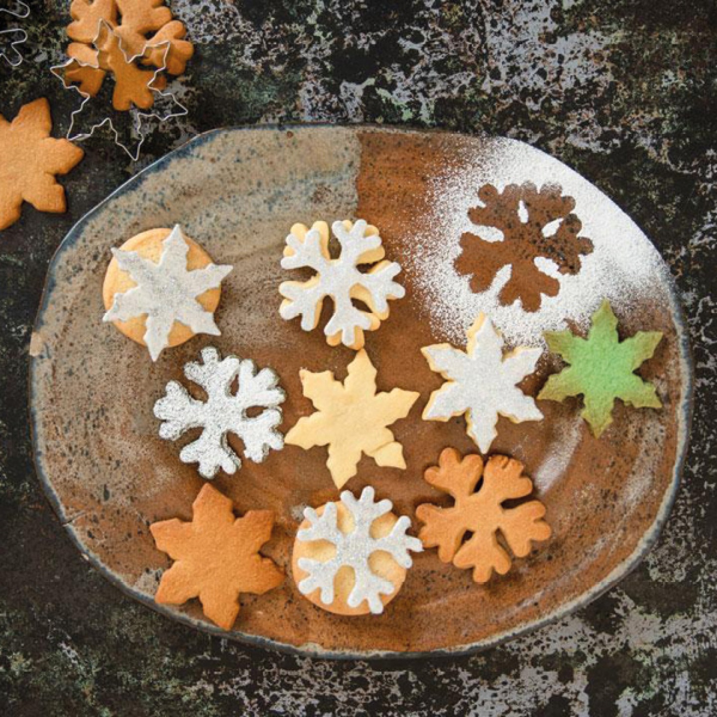 Snowflake biscuits cutters