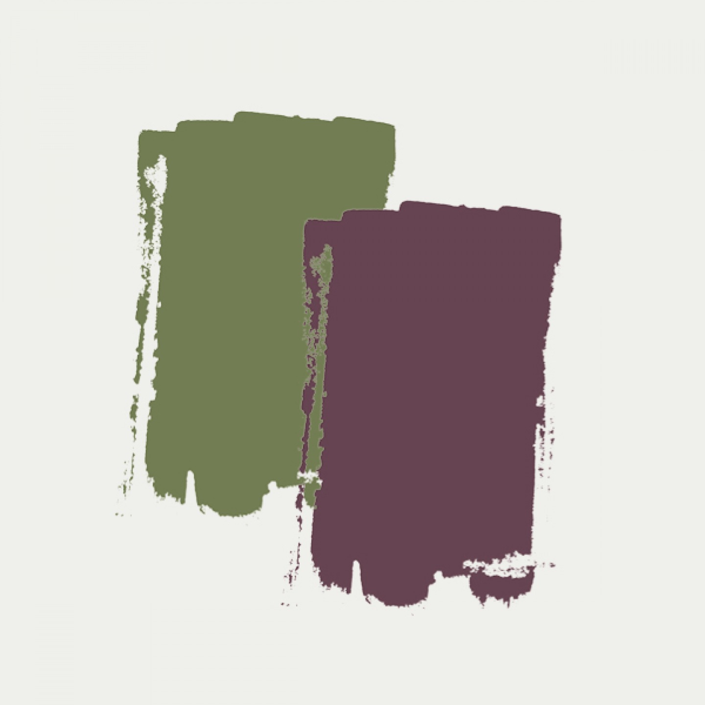 Estate Emulsion in Sap Green and Tyrian Plum wall paint