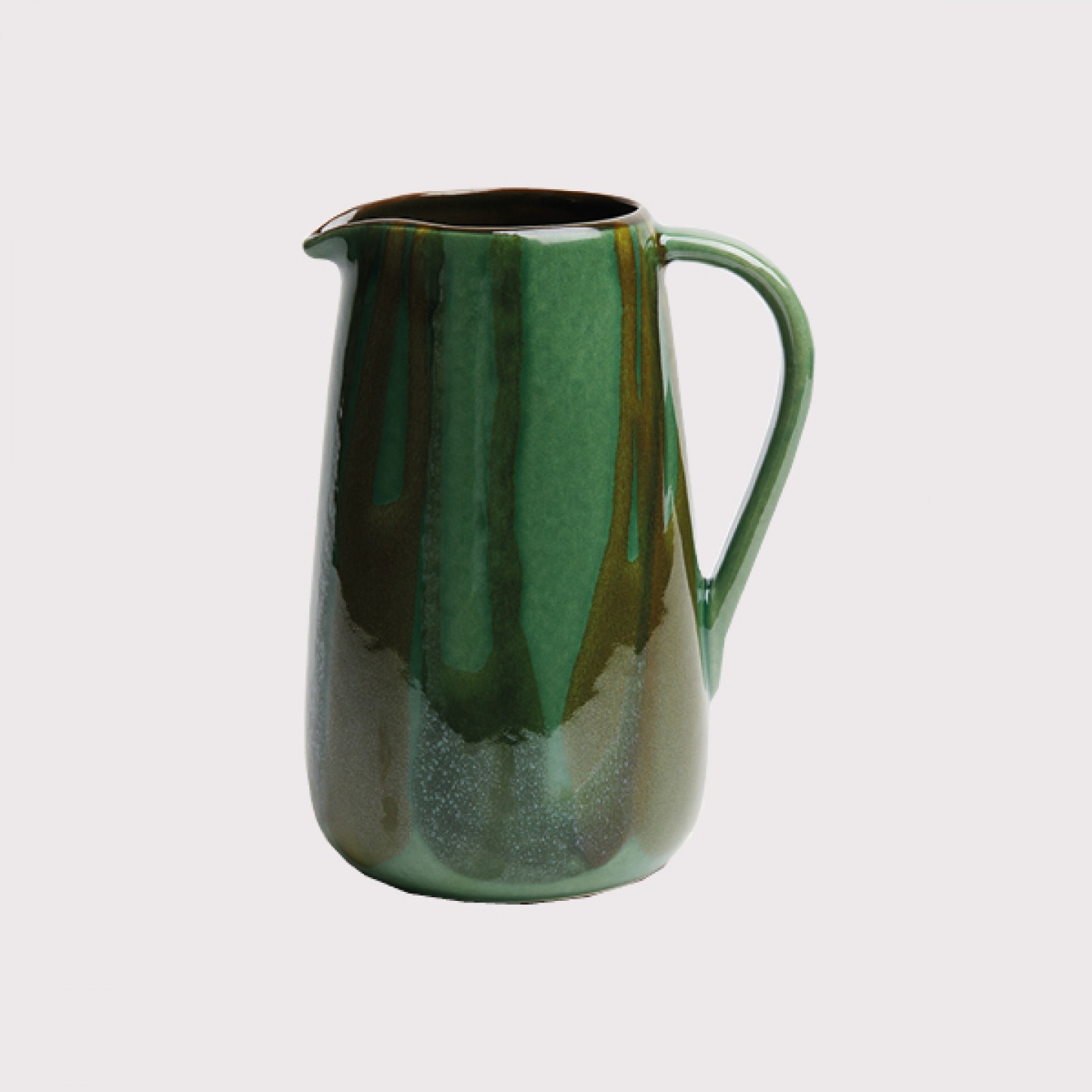 Glazed terracotta jug in Green