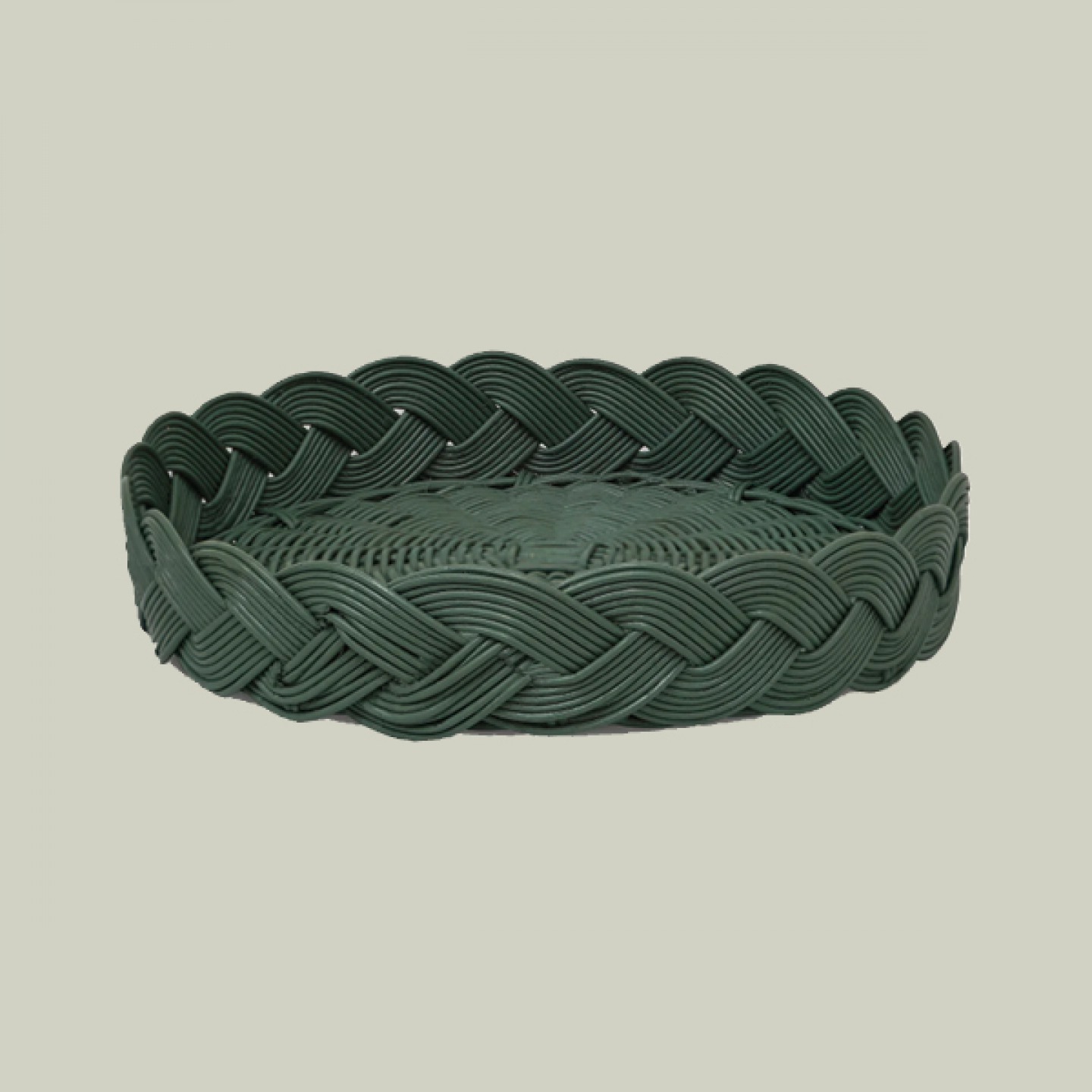 Plaited rattan woven tray