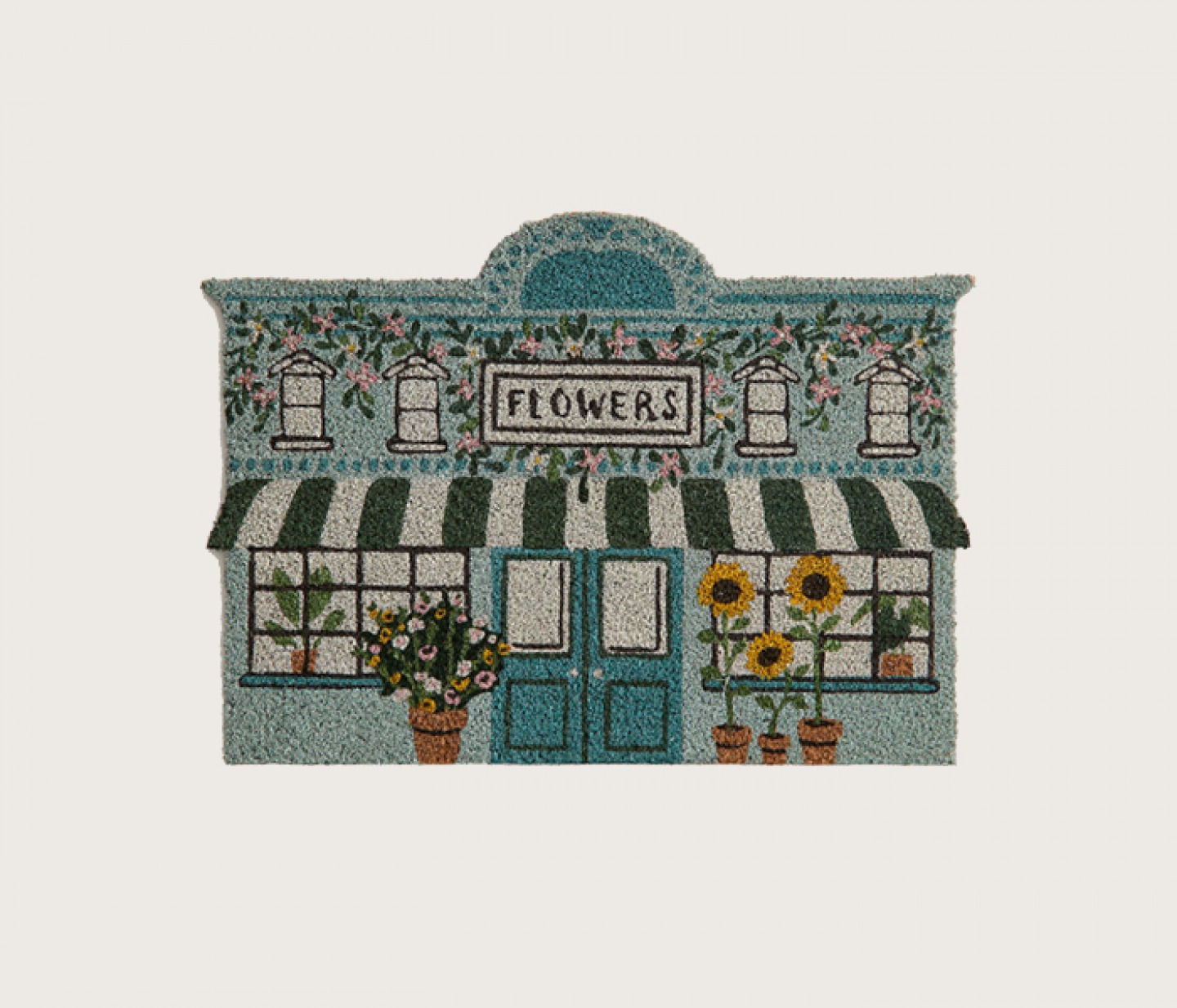 Printed coir doormat