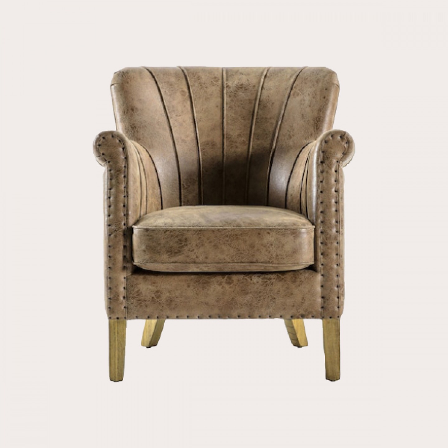 Hickman leather armchair