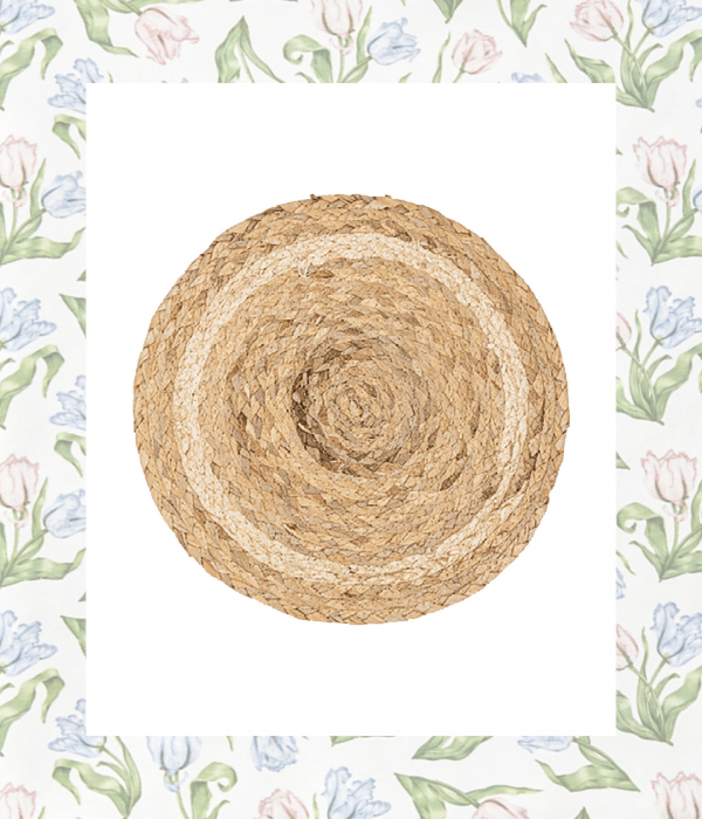 Water hyacinth round placemat
