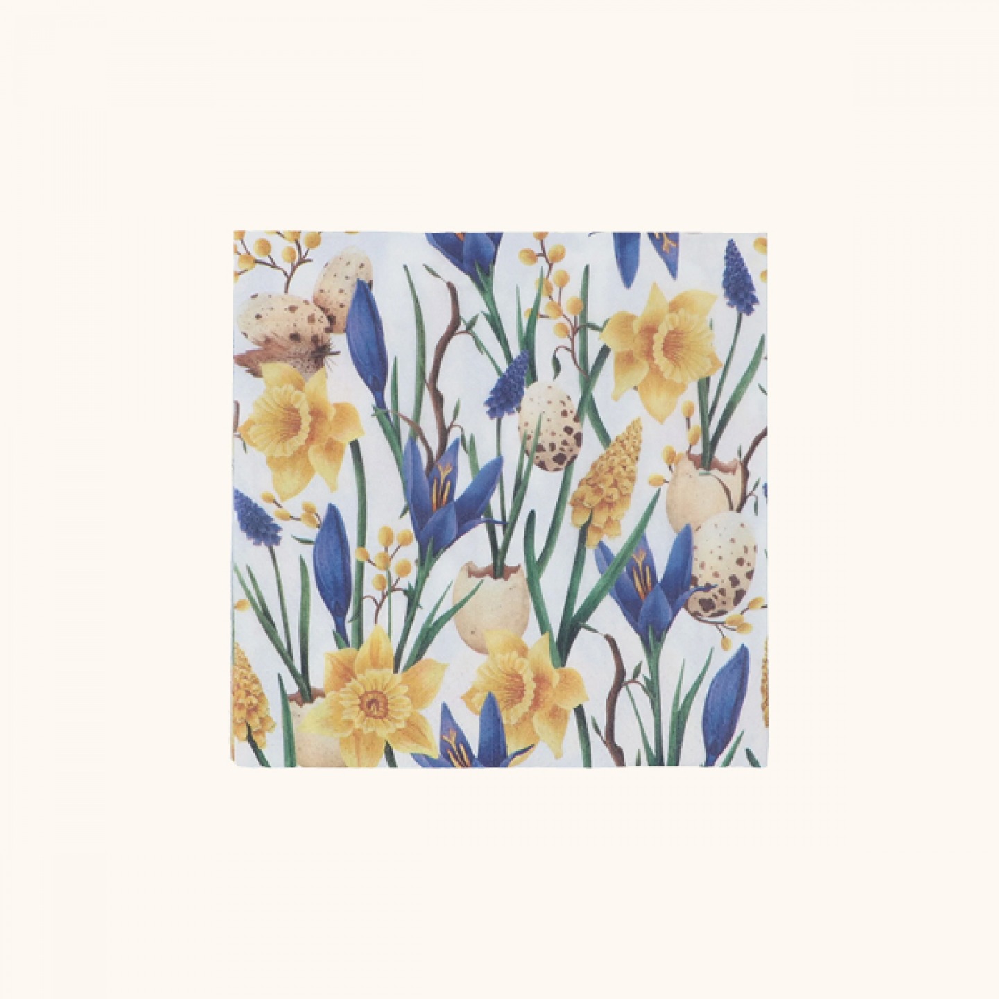 Daffodil and crocus paper napkins