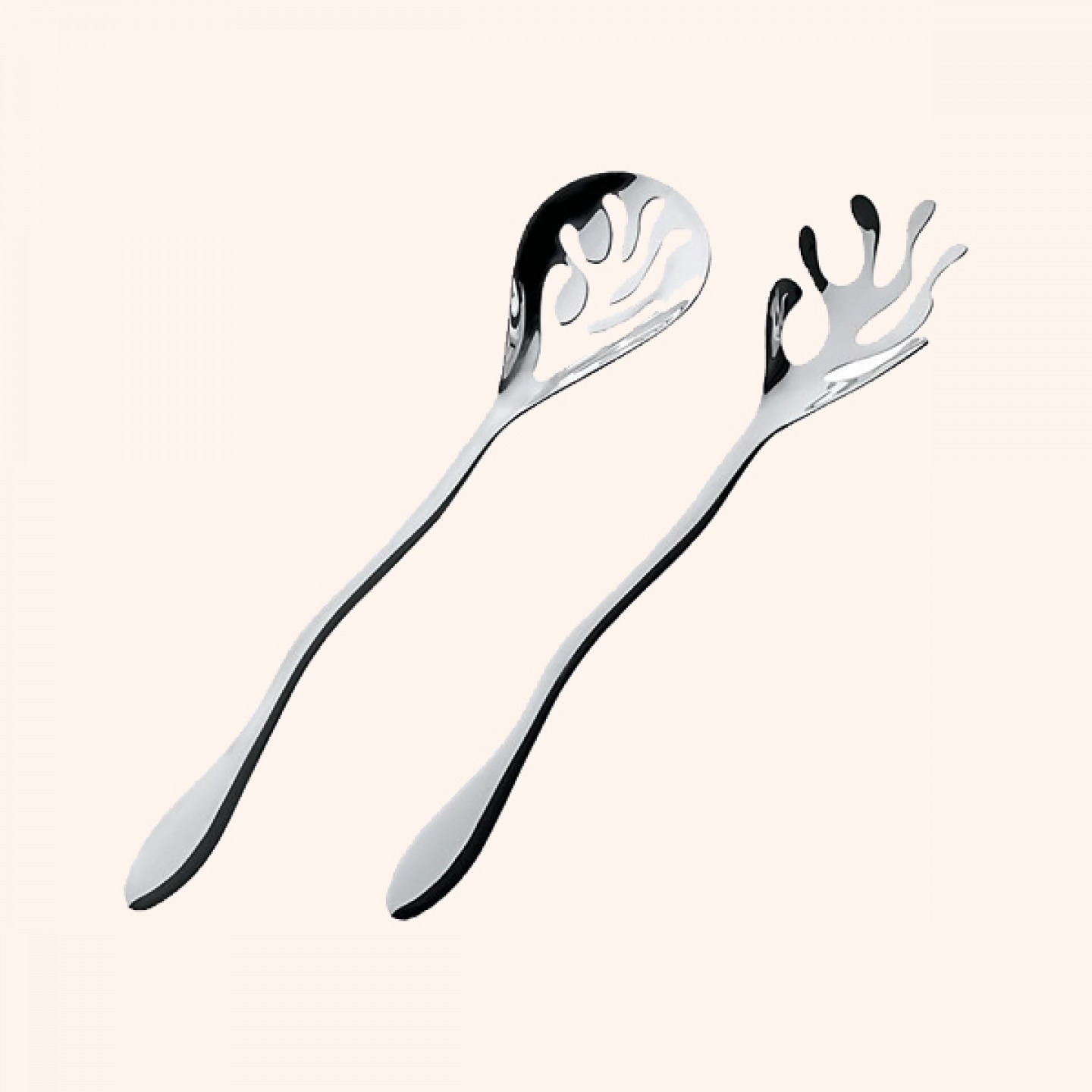 Mediterraneo stainless steel salad servers