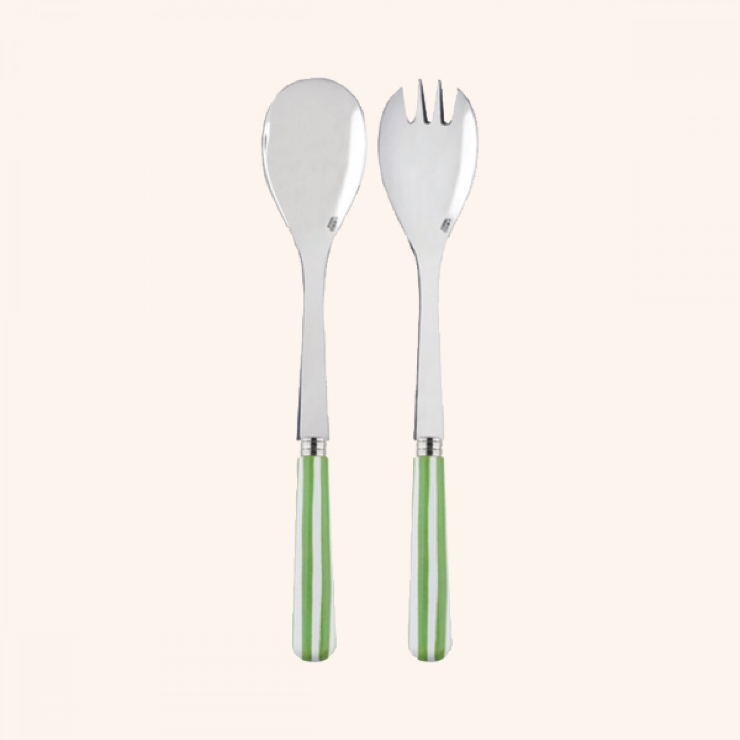 Stripe salad servers