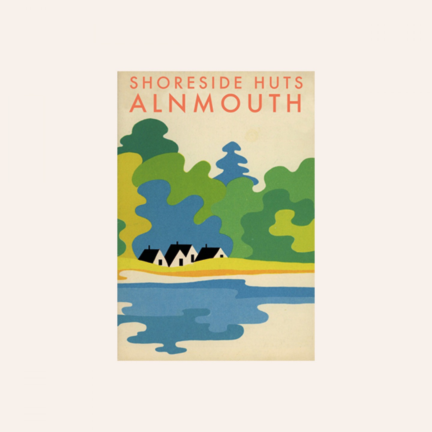 Shoreside Huts print