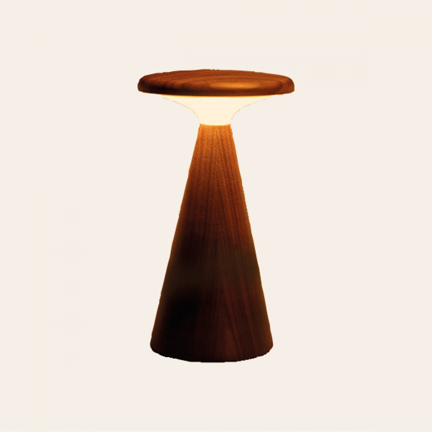 Large walnut Sylva table lamp