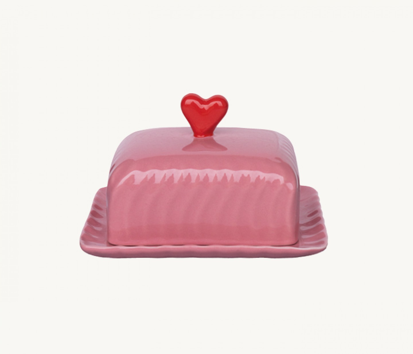 Heart butter dish