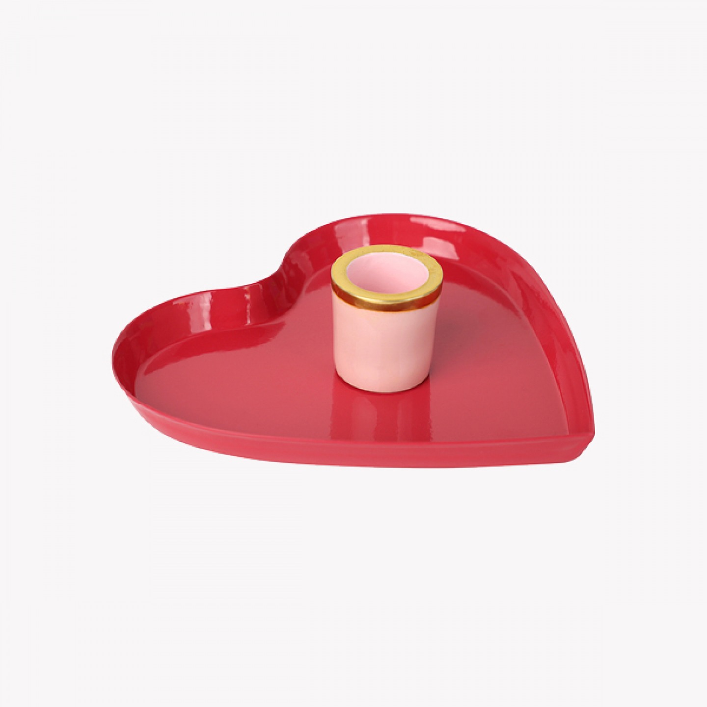 Heart-shaped candle holder