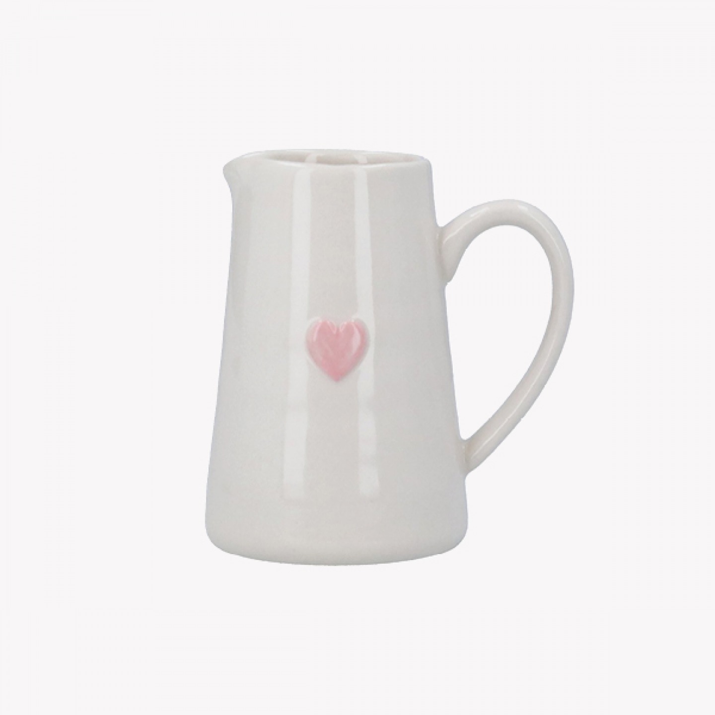 Stoneware mini jug with heart detail