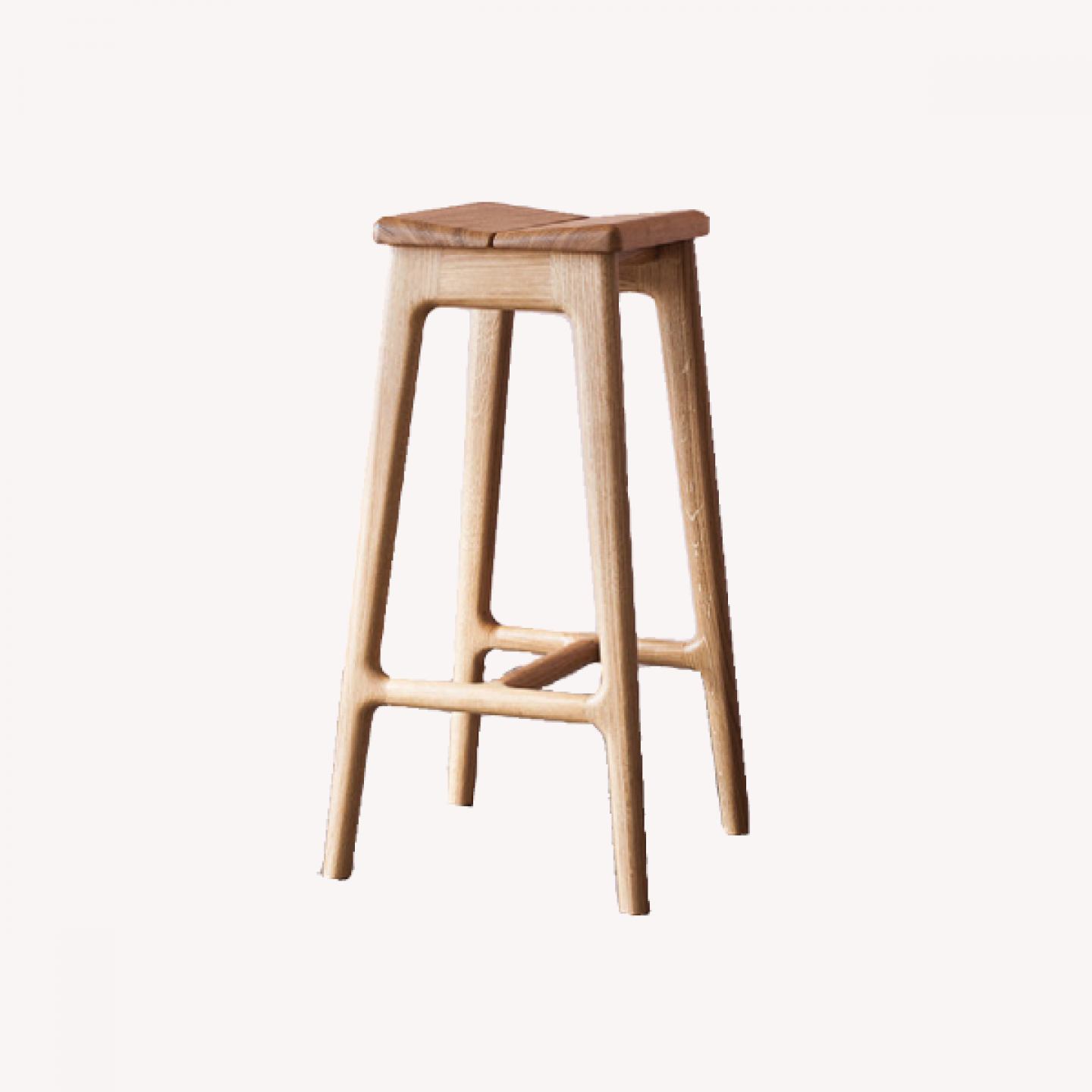Handmade modern oak large stool