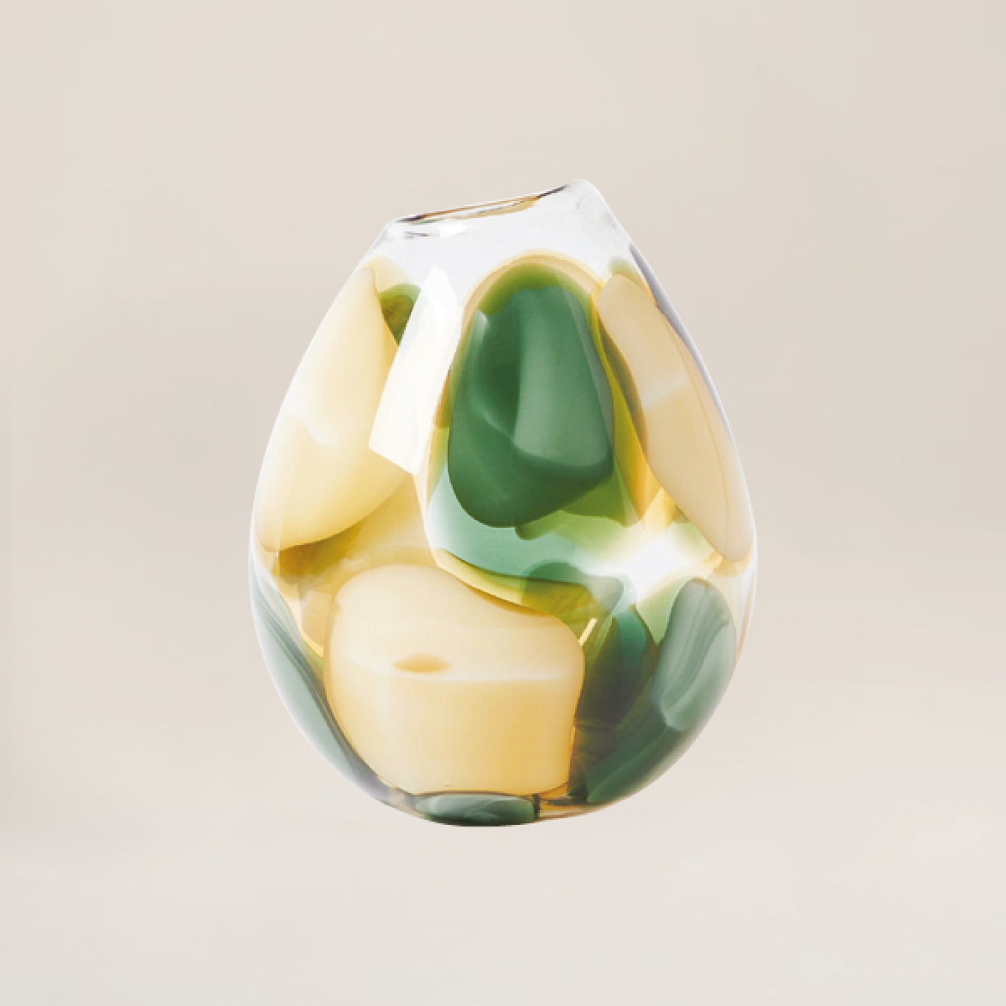 Kai spot green glass vase