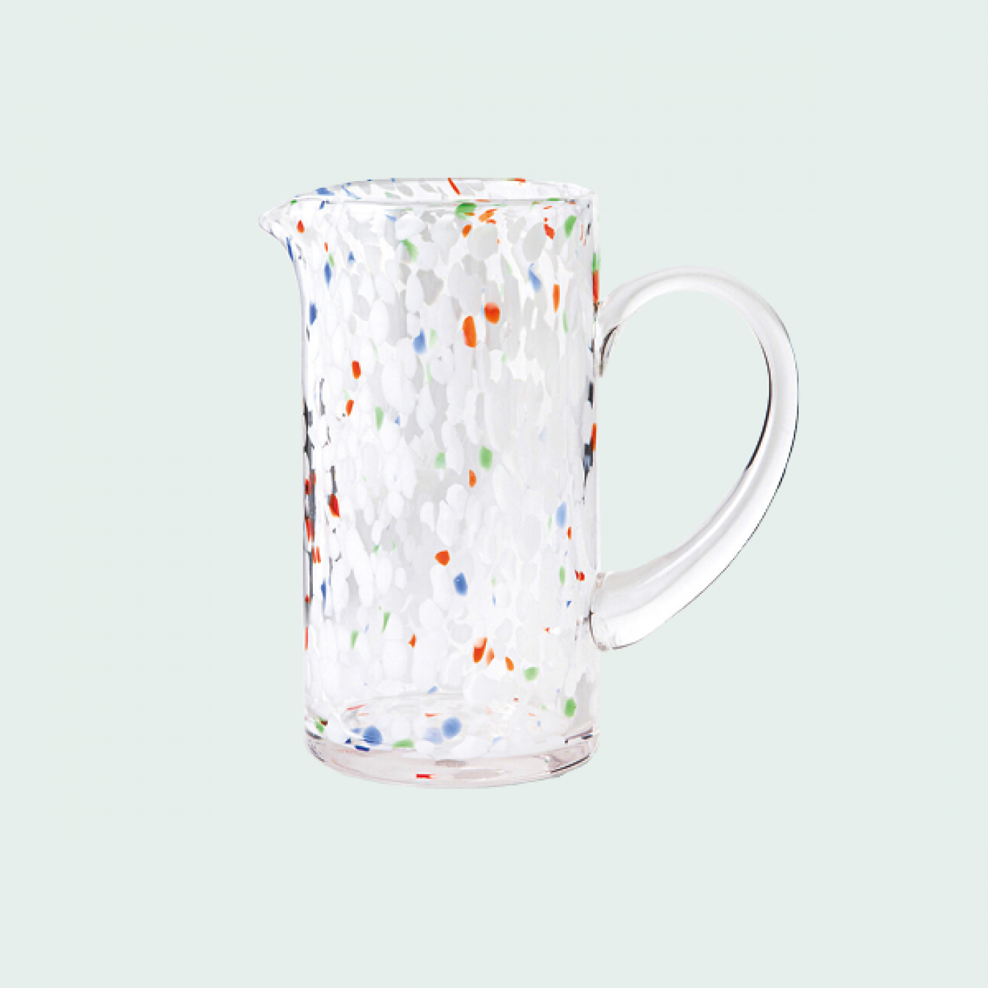 Dotio speckled glass carafe