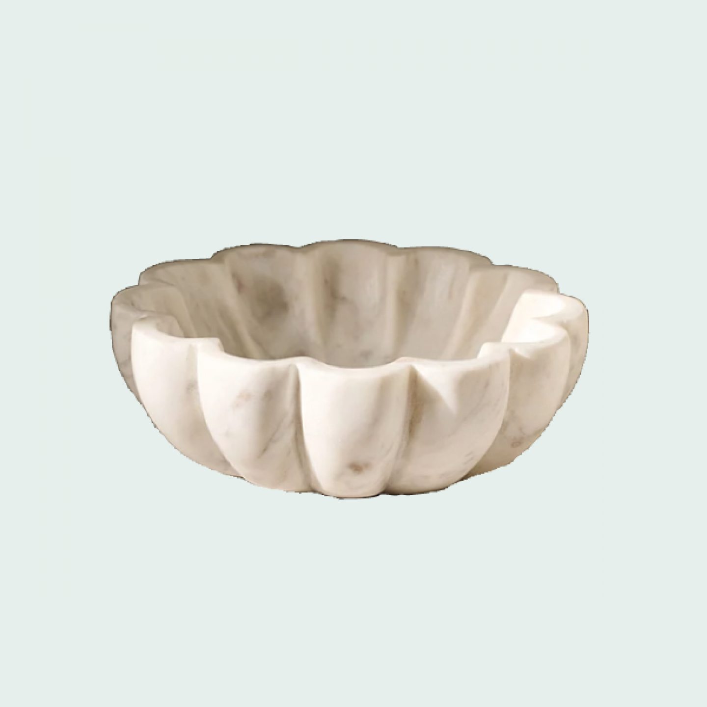 Scalloped marble bowl