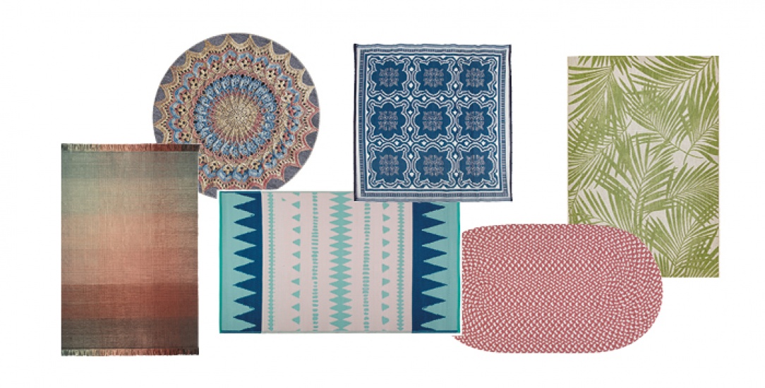 Green tropical palm outdoor rug, from £84 audenza.com