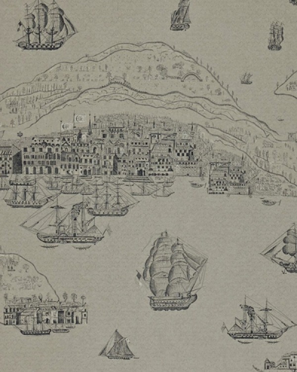 Trade routes wallpaper, Zoffany