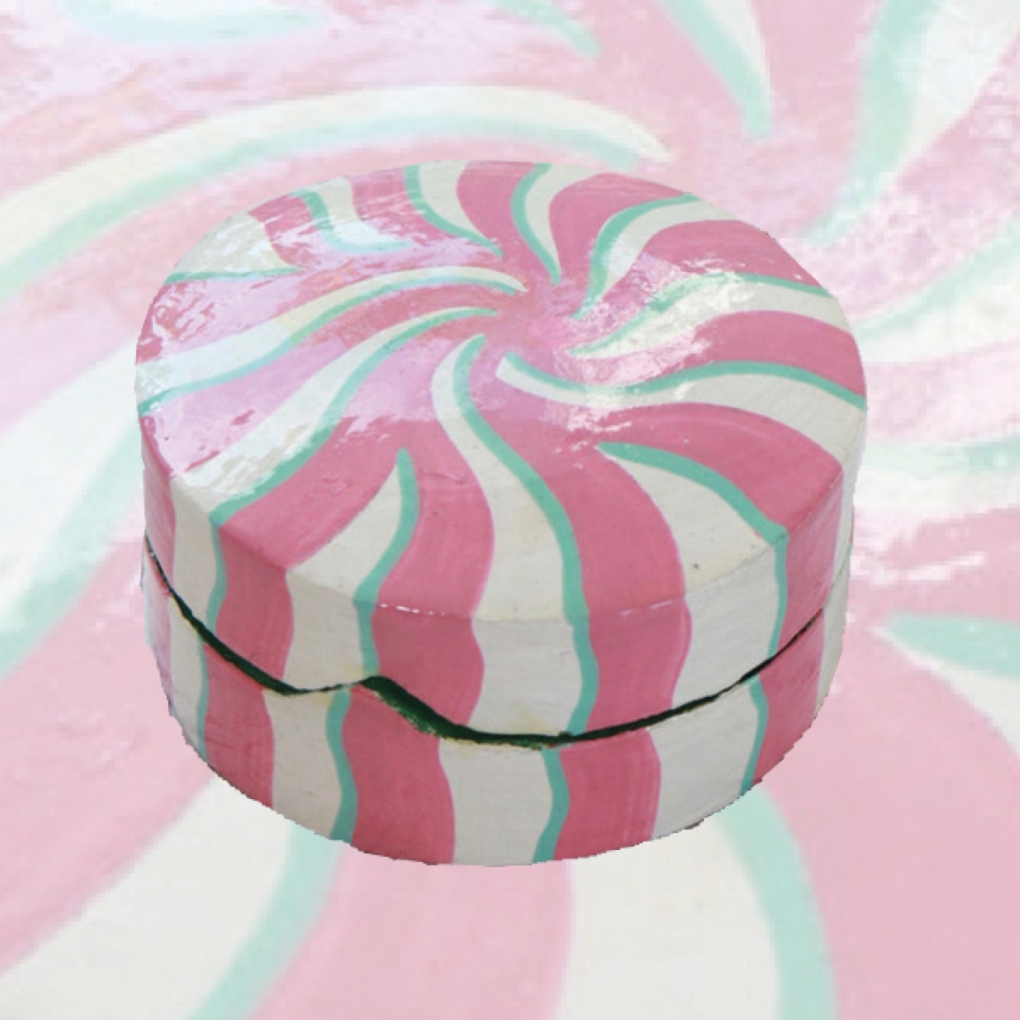 pink swirl jewellery box