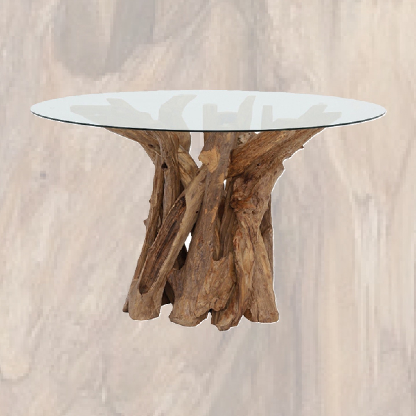 table with base of a tree