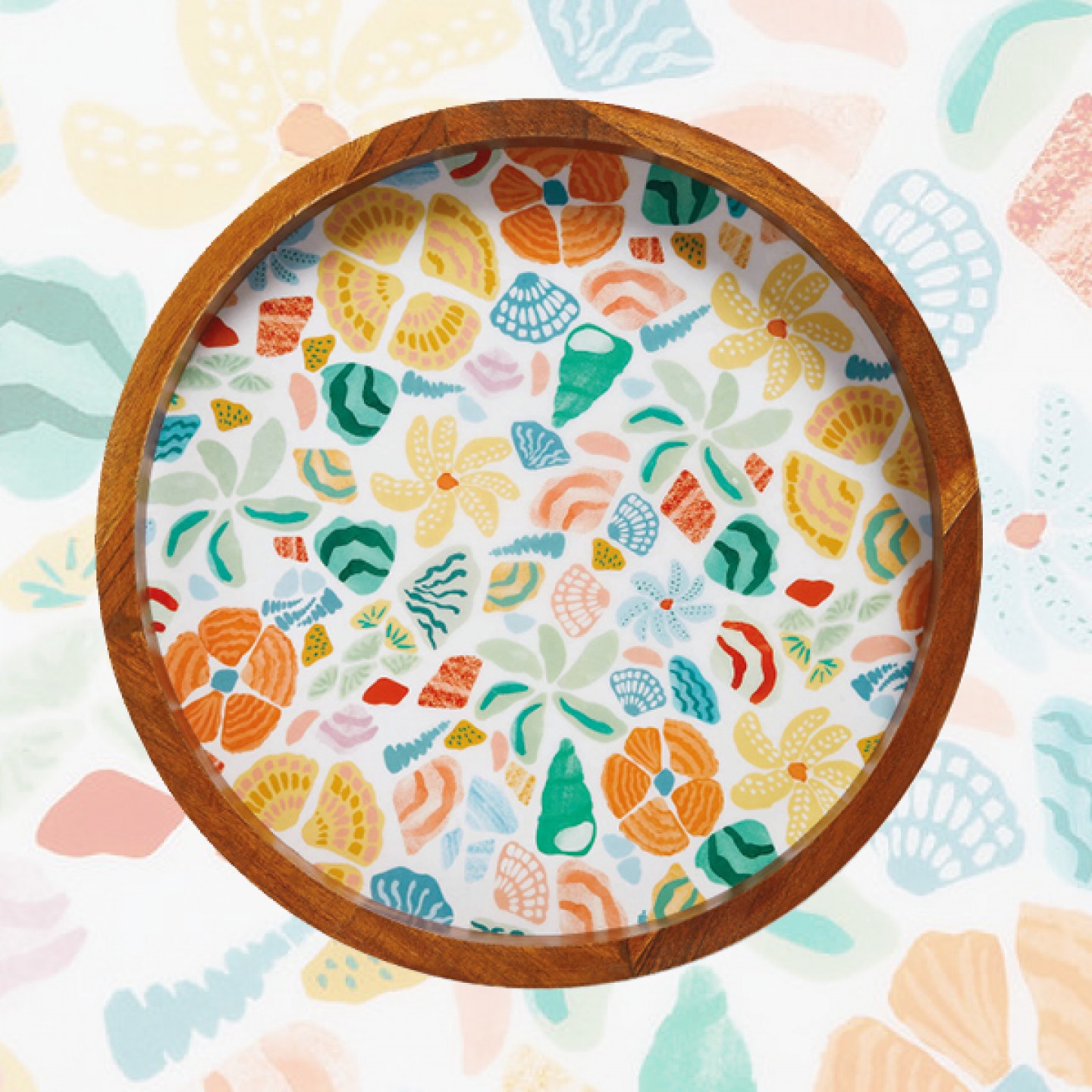 shell inspired tray