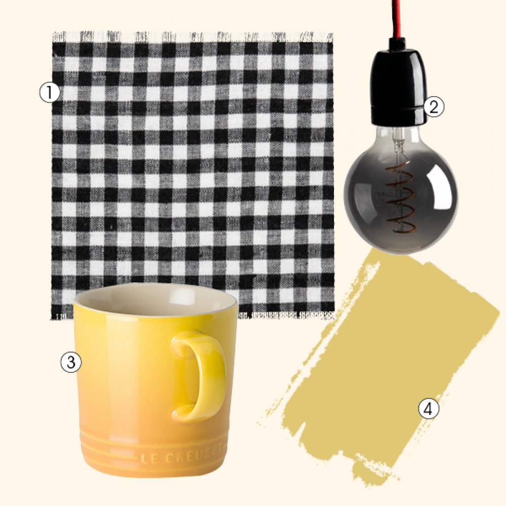 butterscotch and black interiors