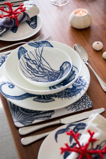 Cream Cornwall fish plates