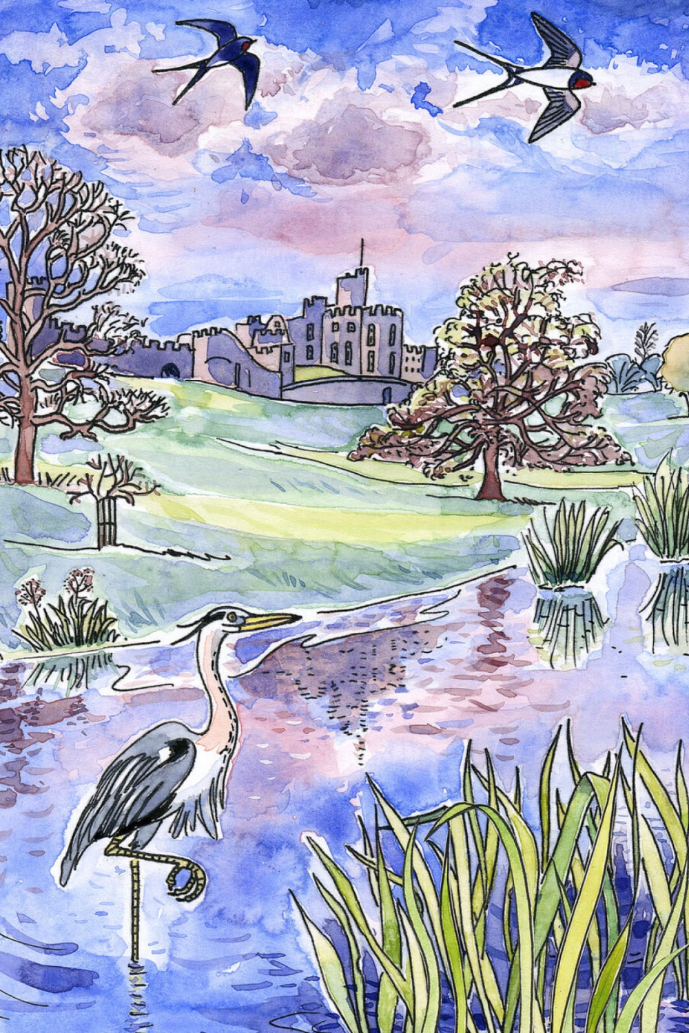 Alnwick Castle print, Sarah Farooqi