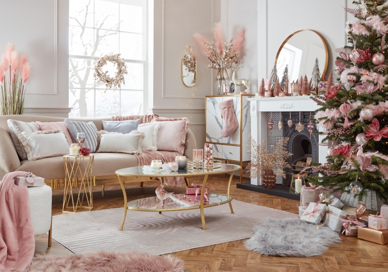 Add a Pop of Pink To Your Christmas Interiors, image: B&M