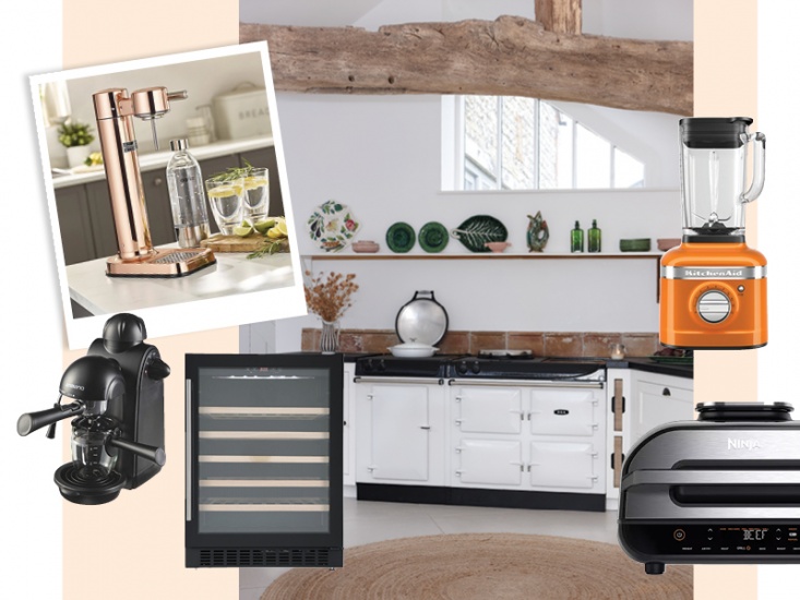 collage of kitchen products