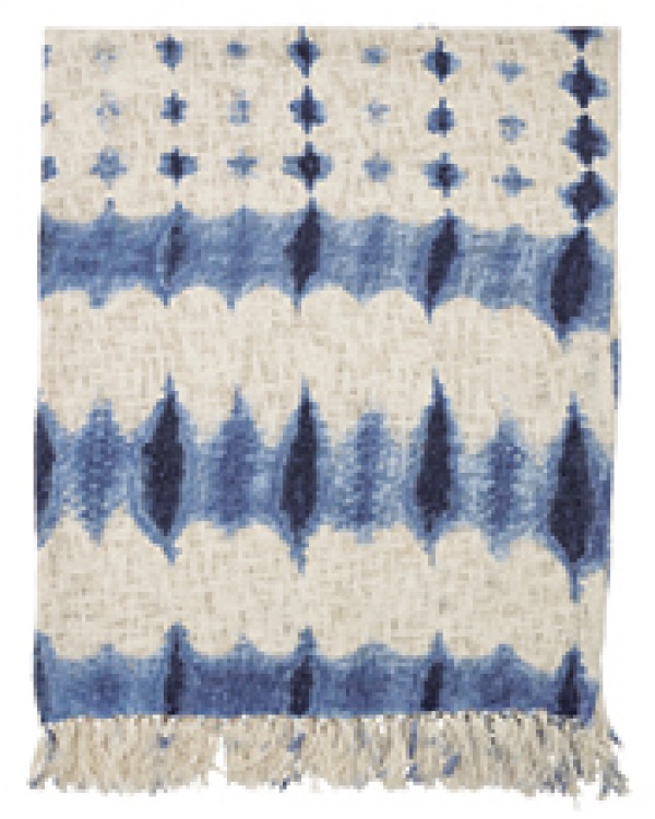 Printed Tie Dye Cotton Throw