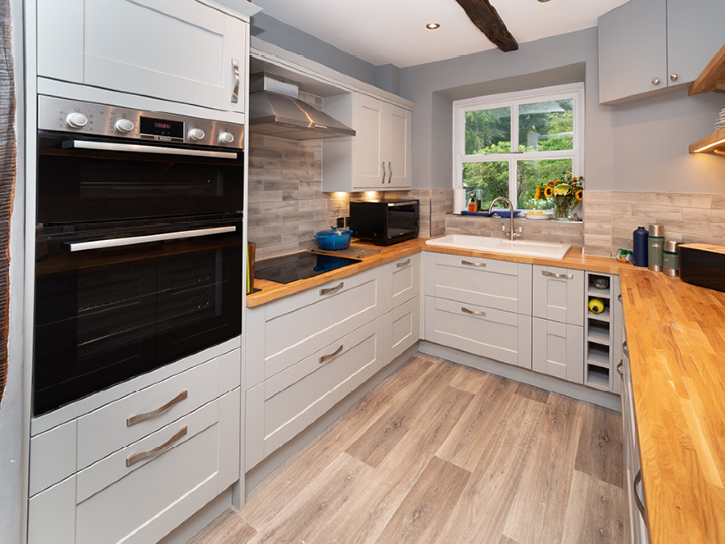 modernised galley kitchen