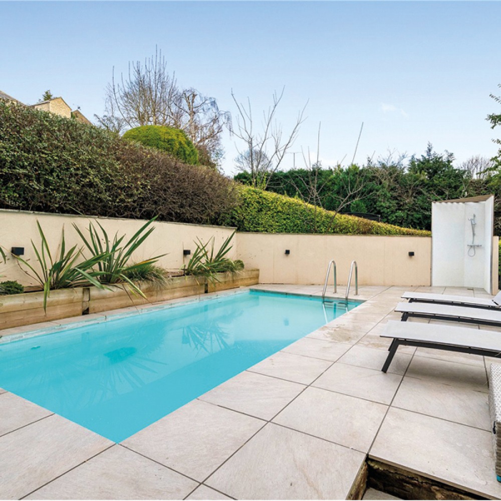 a small home swimming pool