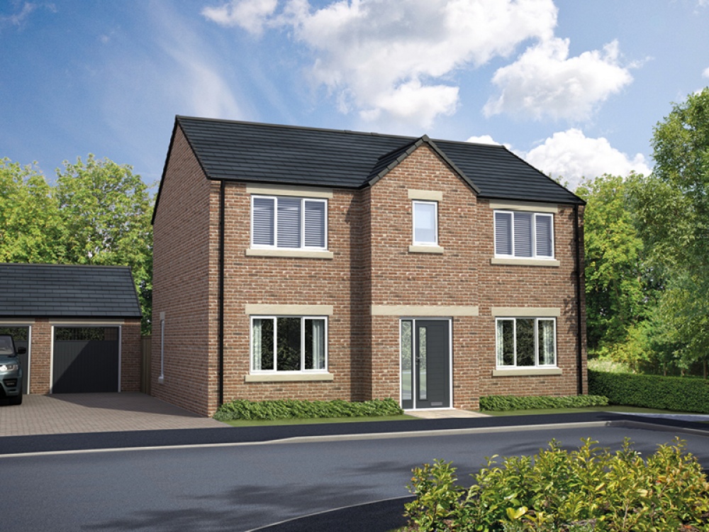 mockup of a new build house