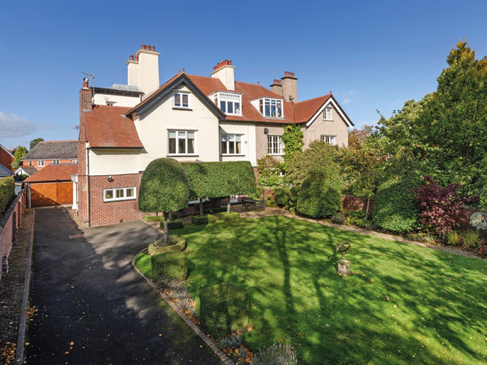 house with a garden