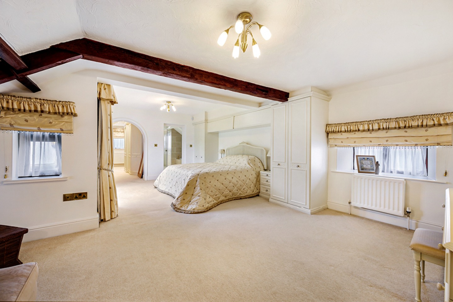 Large neutral master bedroom