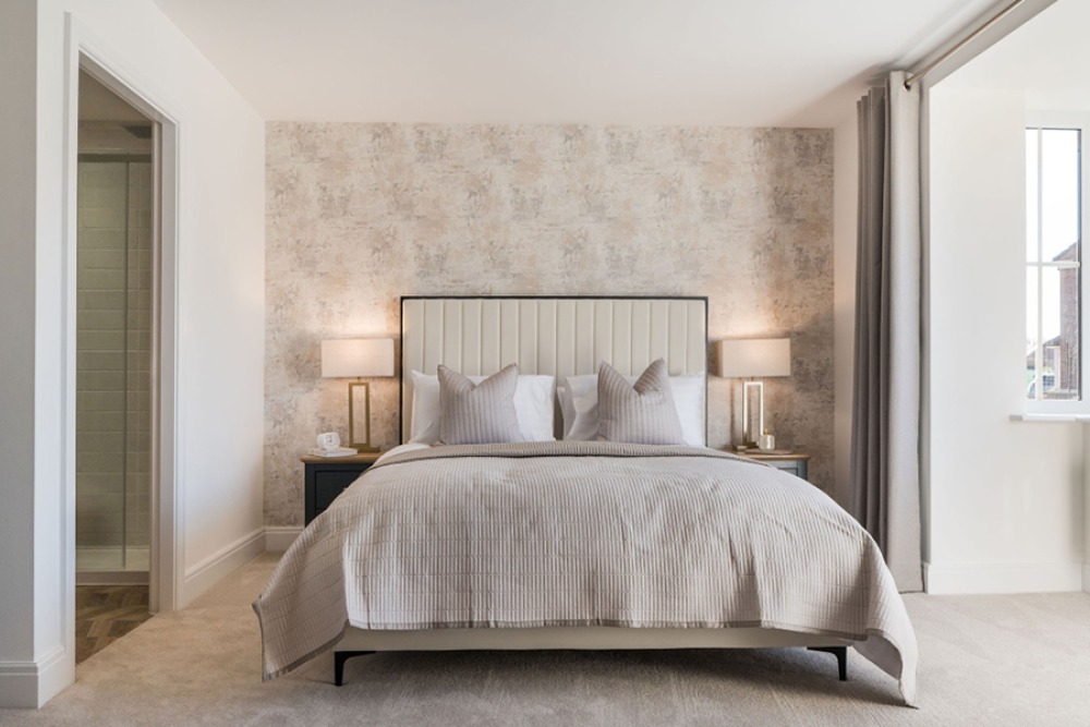 Master bedroom in neutral colour scheme