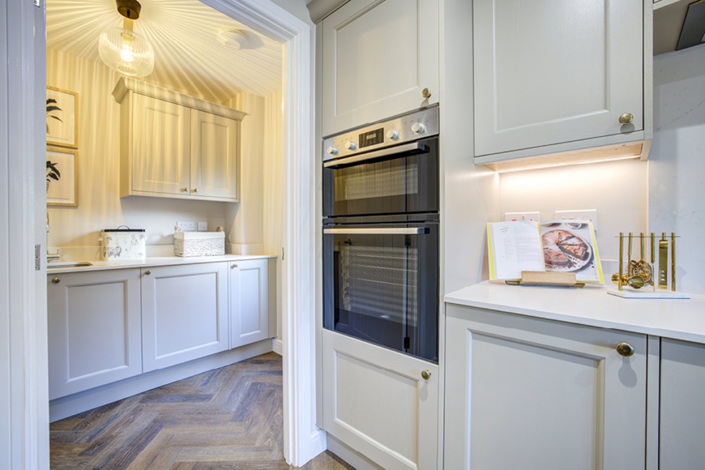 Modern light and airy utility room off the kitchen