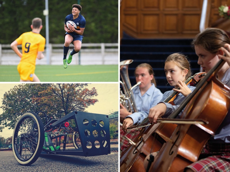 Students playing rugby