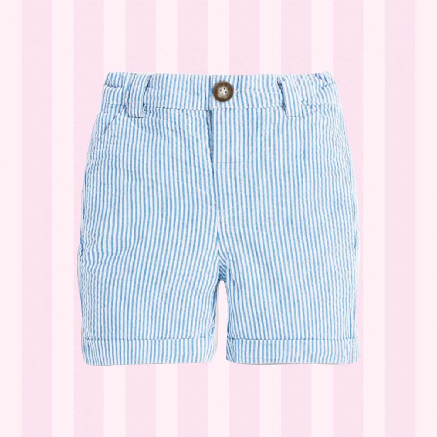 Seersucker stripe shorts