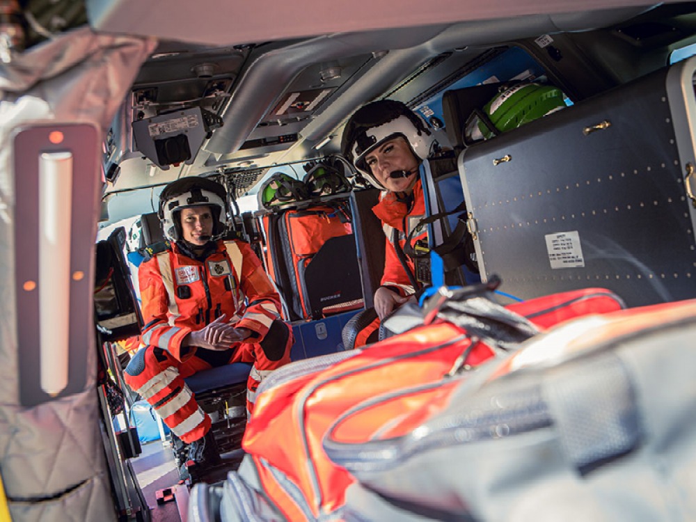 Crew on board YAA helicopter