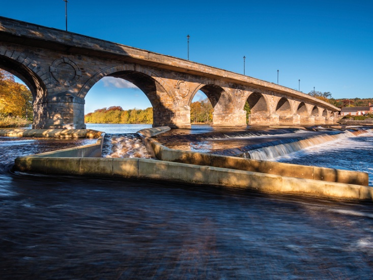 bridge with a river flowing under