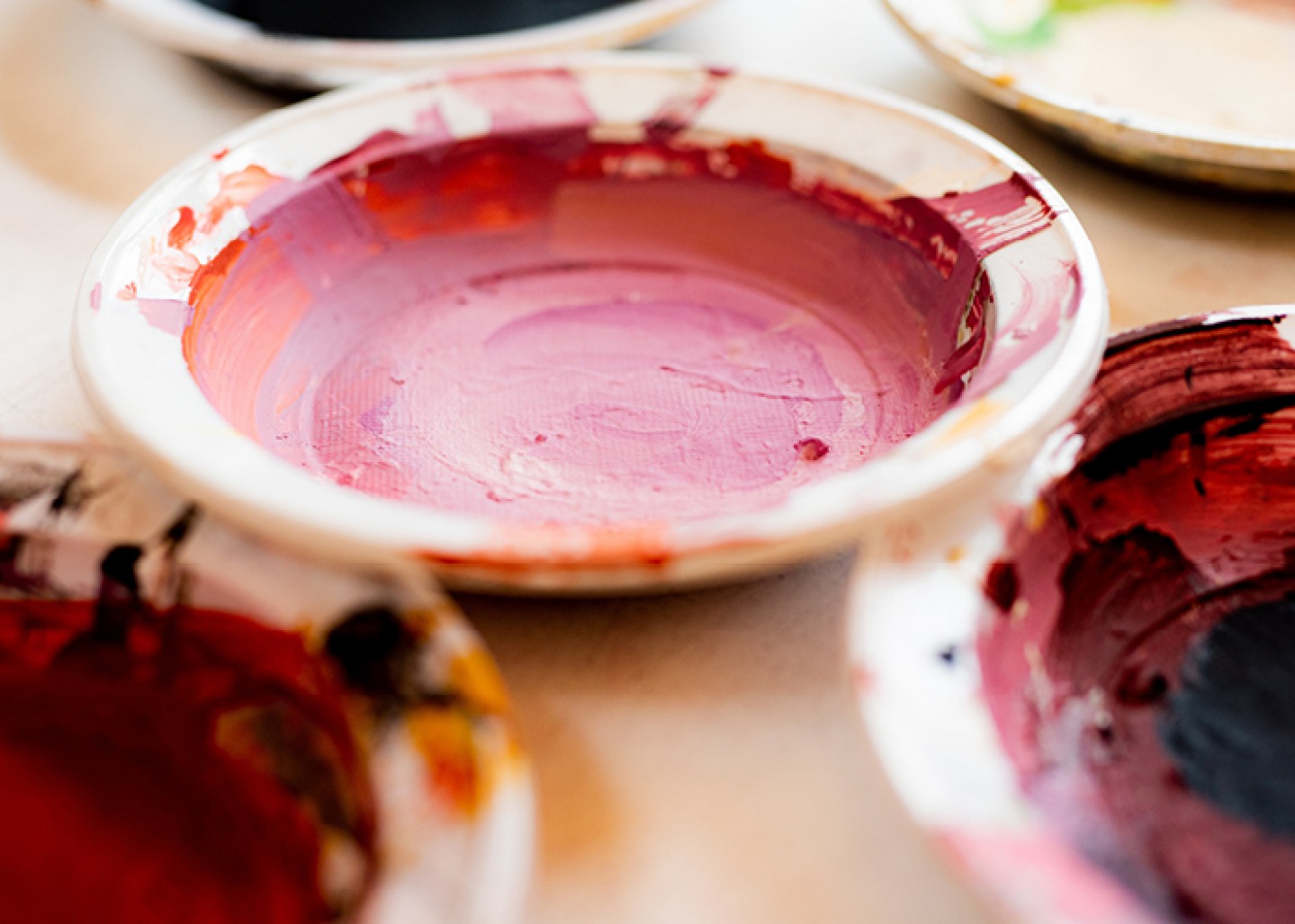 Rough painted pottery