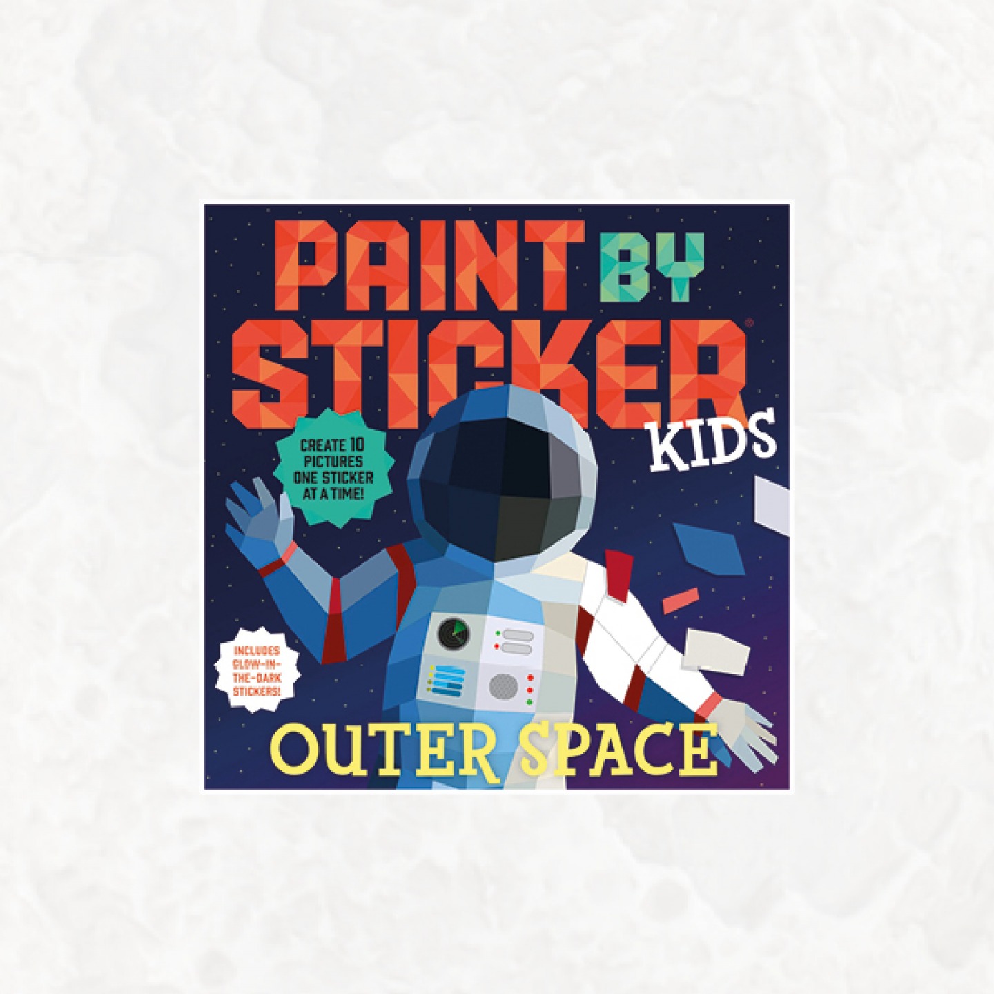 Glow in the dark paint by sticker kit: Outer Space