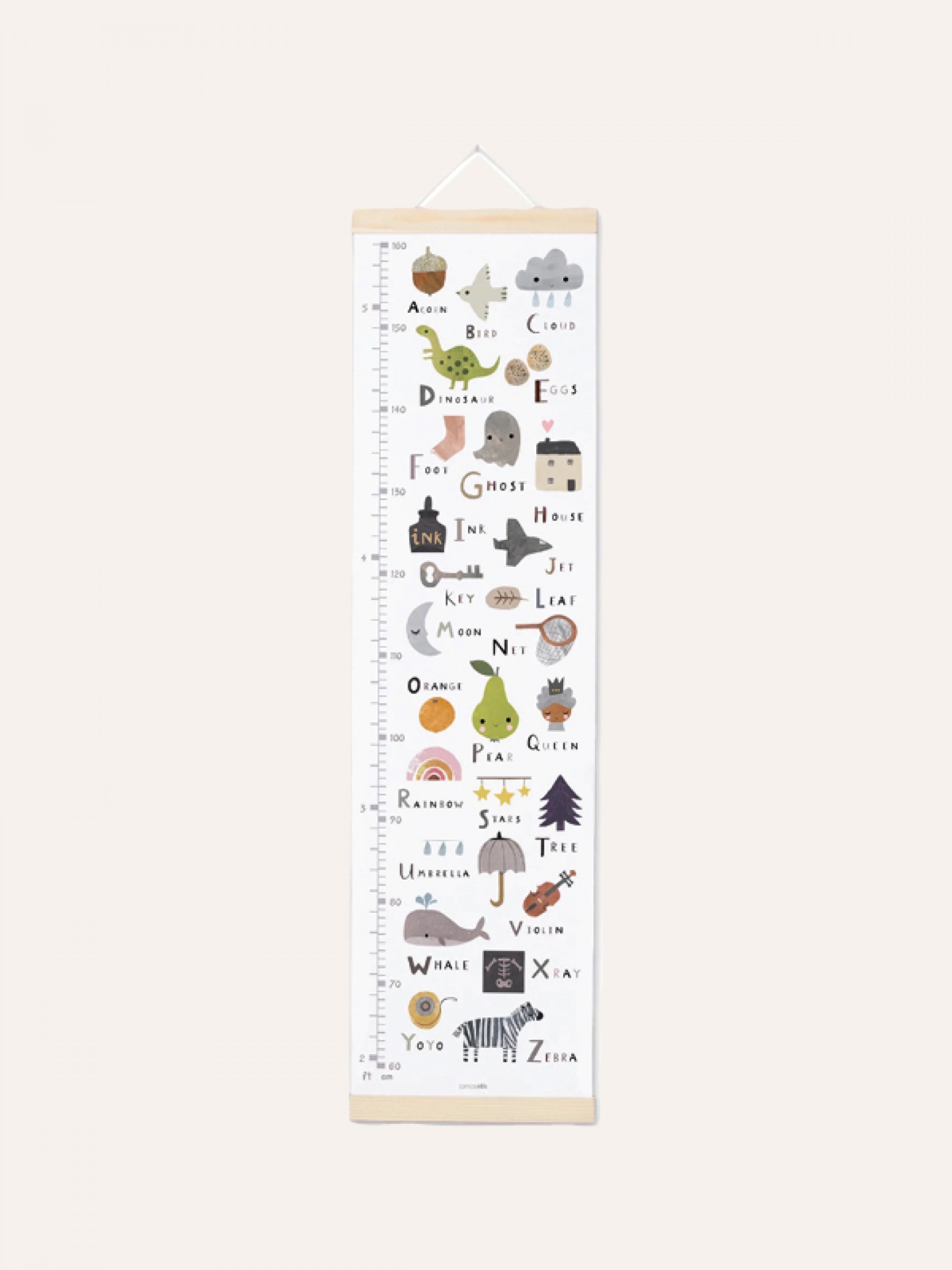 Alphabet height chart