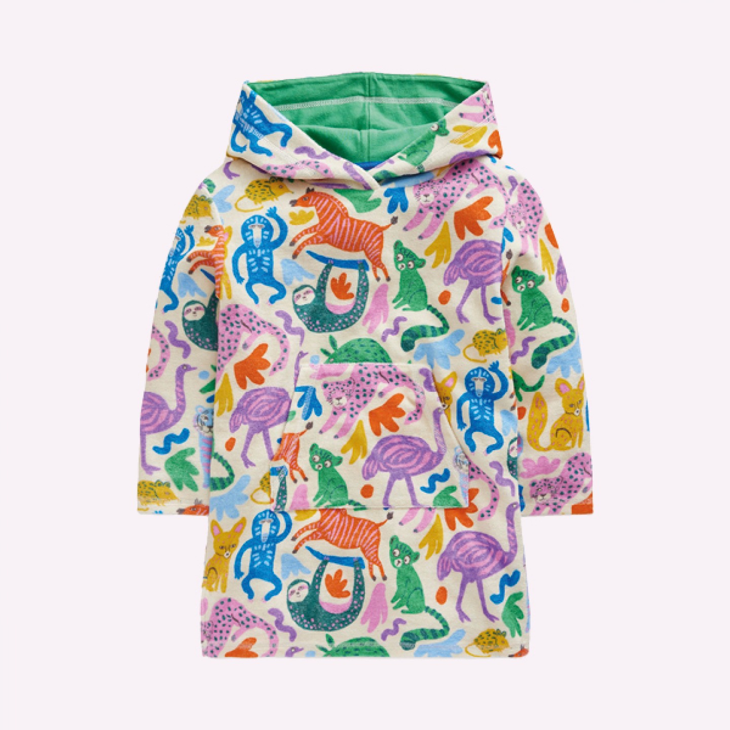 Hooded towelling robe