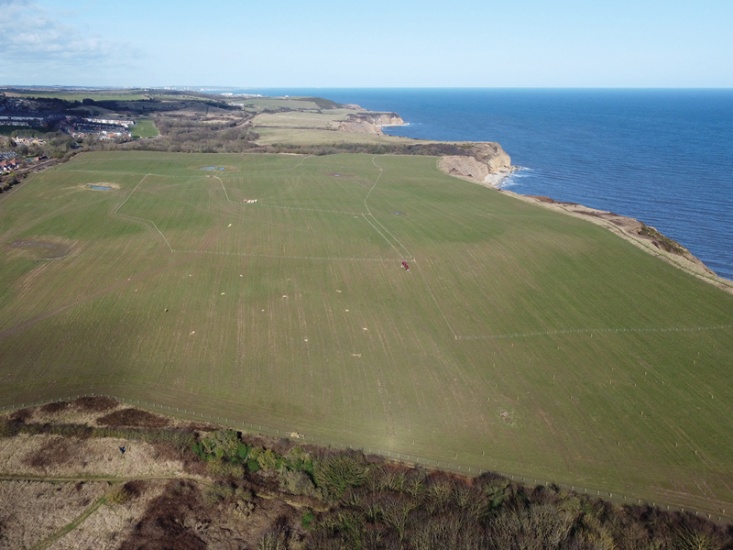 Tina's Haven aerial view Feb 2025 Michael Burn, Heritage Coast Partnership