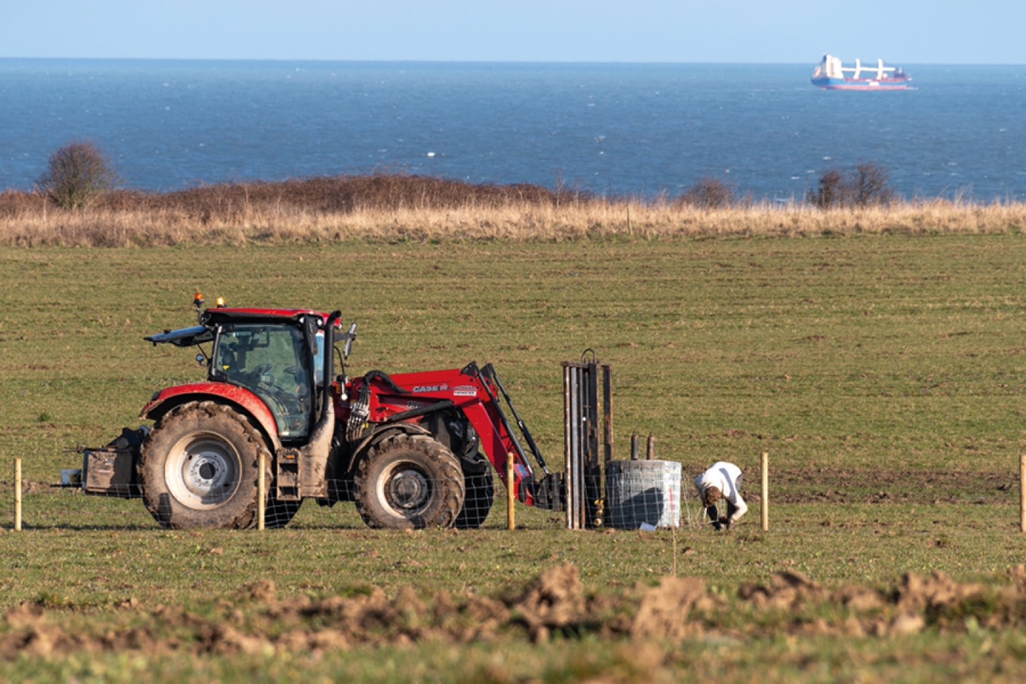 Tina's Haven fencing contractor and tractor Feb 2025 National Trust Mathew Harrison