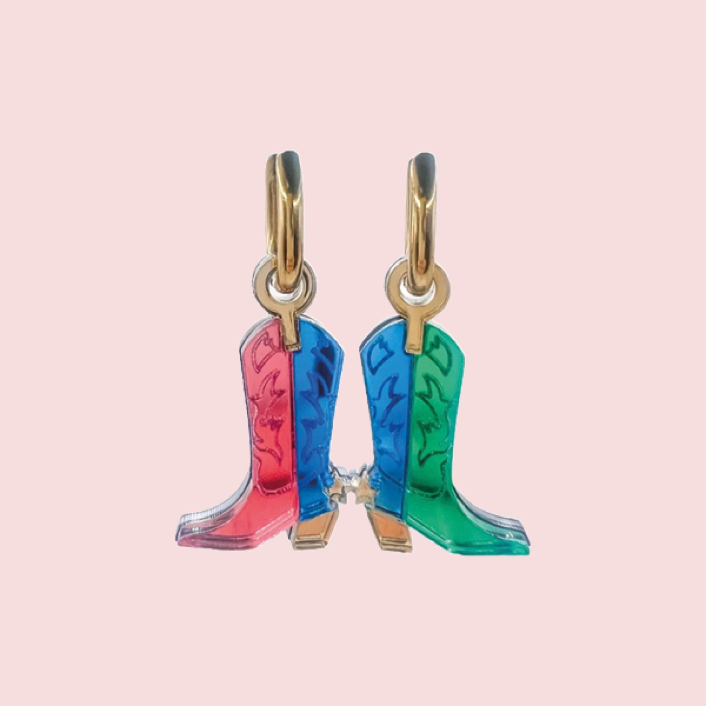 Cowboy Boot huggie earrings
