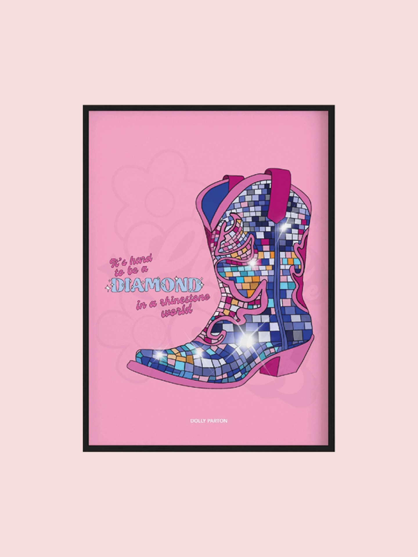 Dolly Parton rhinestone quote art print